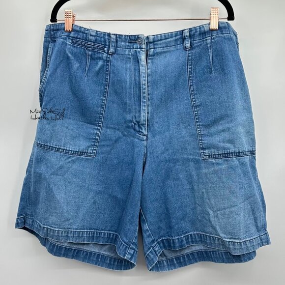 Vintage 1990's Talbots Women's Blue Denim Shorts Size 20W - Picture 1 of 4